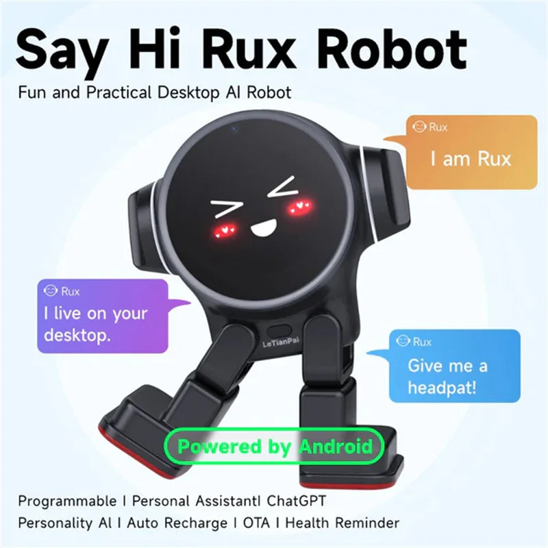 Letianpai Rux Robot Electronic Ai Smart Voice Robot GPT Assistant Bluetooth Wifi Multi Functional Intelligent Desktop Pet Robots