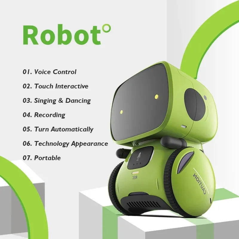 Emo Robot Smart Robots Dance Voice Command Sensor, Singing, Dancing, Repeating Robot Toy for Kids Boys and Girls Talkking Robots